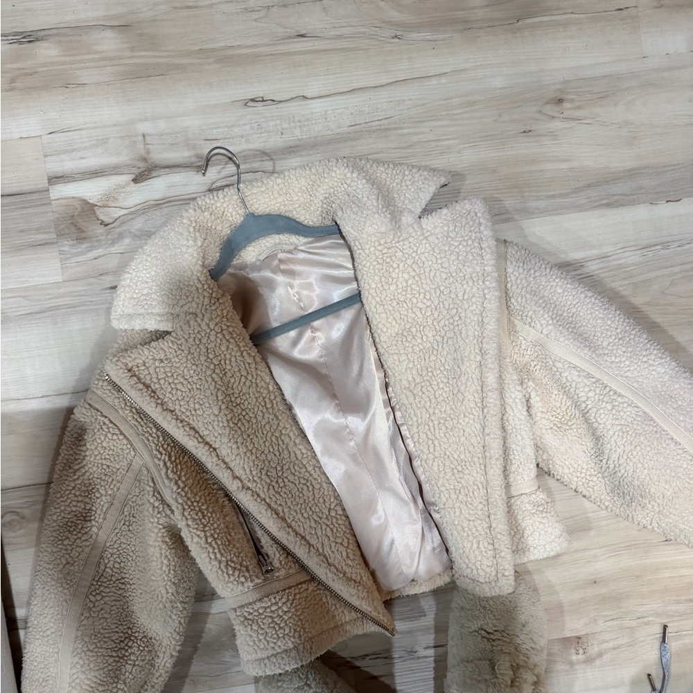 & Other Stories Beige Teddy Jacket